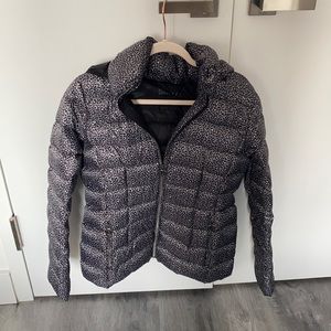 Michael Kors packable down leopard coat puffer size M